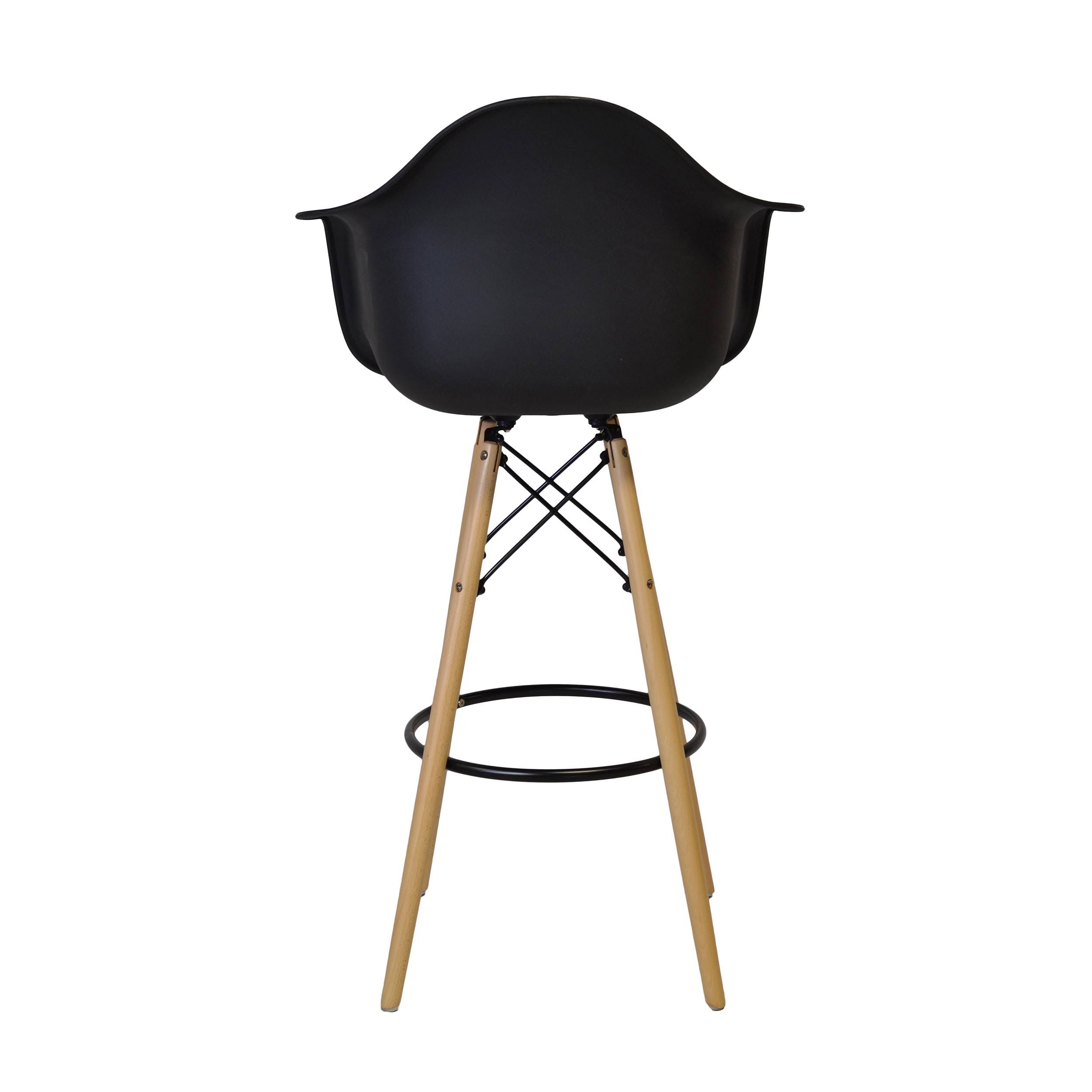 Design Tree Home Mid Century Modern 30-Inch Bar Stool Chair, White