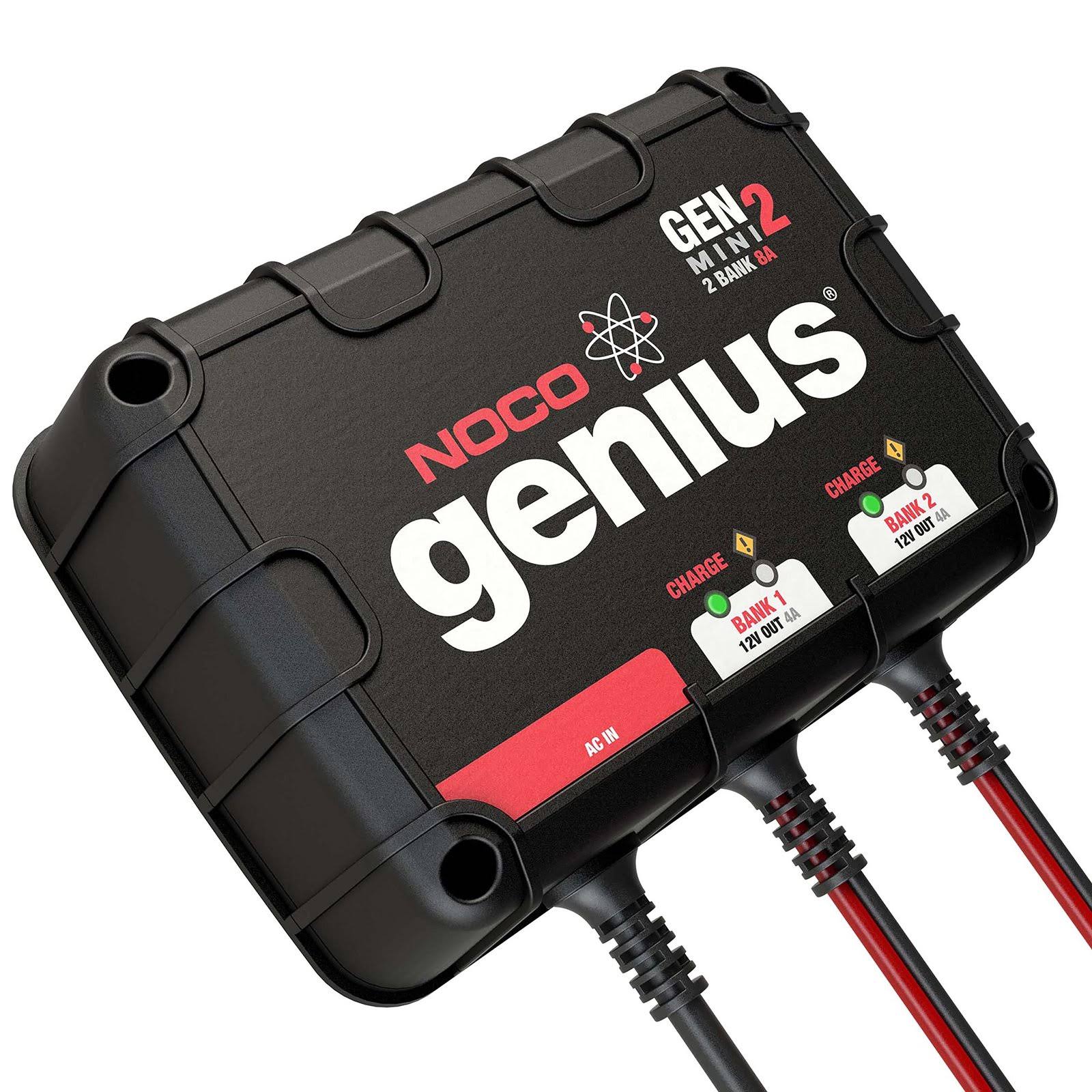 NOCO Genius Genm2 8 Amp 2-Bank Waterproof Smart On-Board Battery Charger