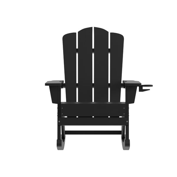 AllWeather Rocking Adirondack Chair with Swiveling Cupholder