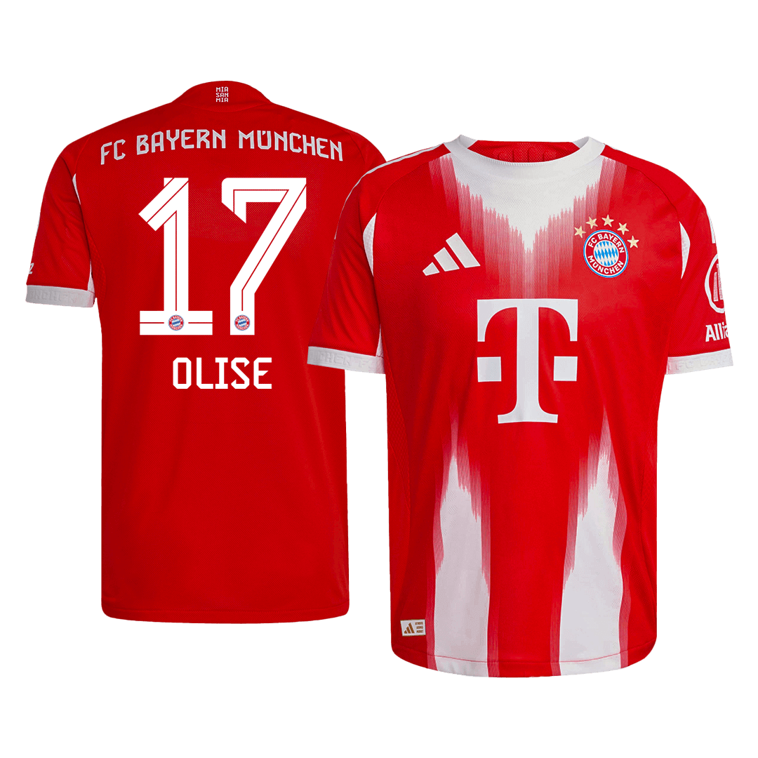 OLISE #17 Bayern Munich Home Player Version Jersey 2025/26