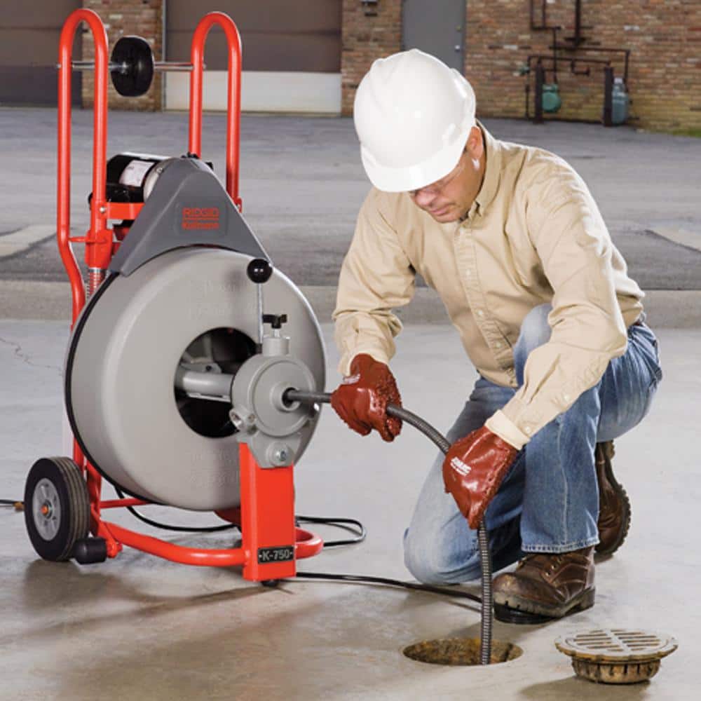 Ridgid K-750 Drain Cleaning Snake Auger Drum Machine with Autofeed and 3/4 in. Pigtail 41977