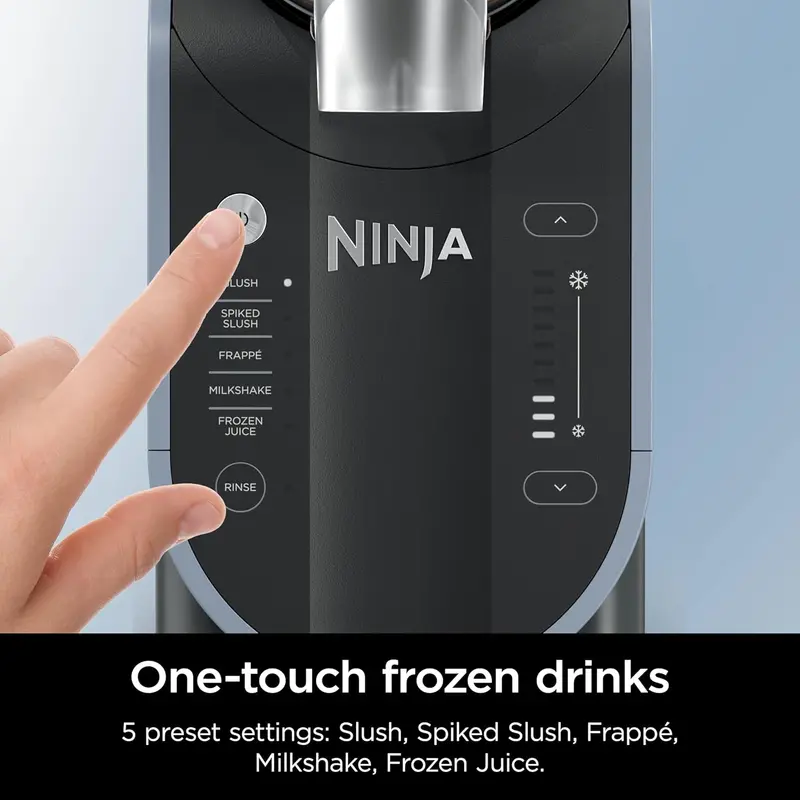 SLUSHi FS301 Frozen Drink Maker – 88 oz RapidChill Slushie Machine, 5 Preset Programs, Premium Black Finish