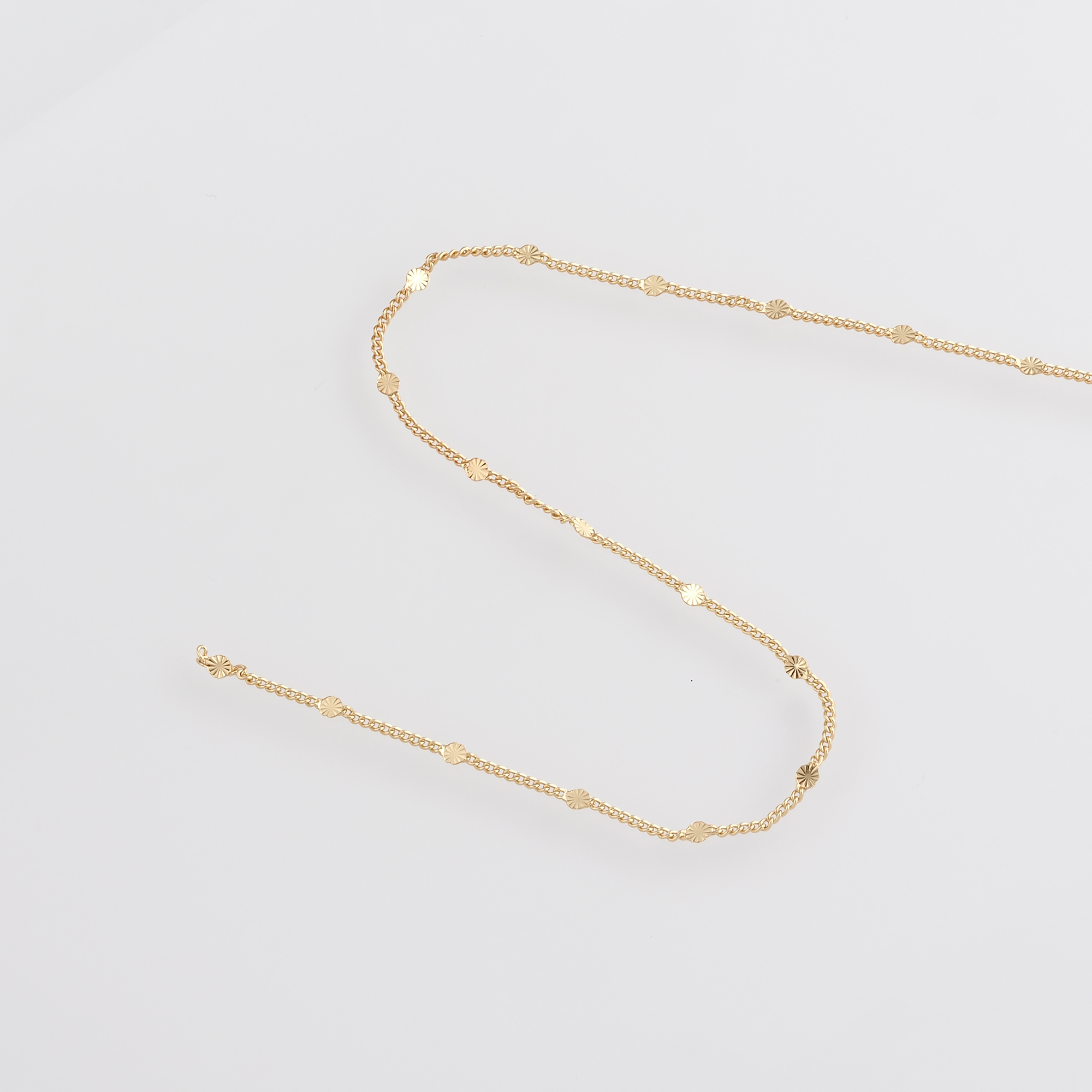 18K Gold Filled Cable Chain Necklace,Dainty Thin Link Chain,Gold Chain Necklace for Women DIY Jewelry Making Supply