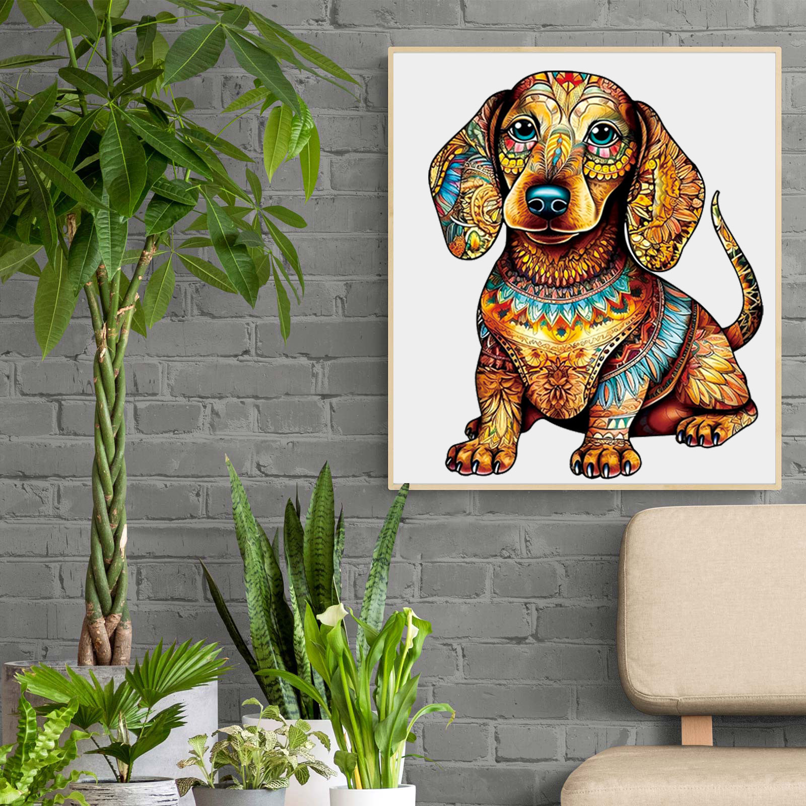 Animal Wooden Puzzle-Lovely dog