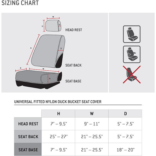 Carhartt Universal Low Back Seat Cover Black
