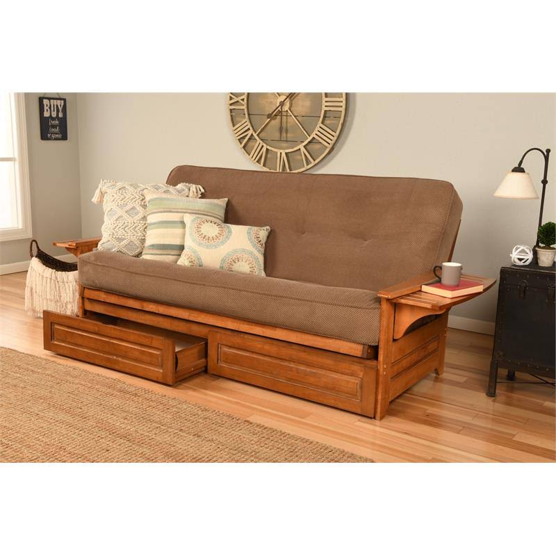 Kodiak Furniture Phoenix Frame with Fabric Mattress in Mocha Brown/Barbados - KFPHDBBMMOCHLF5MD4