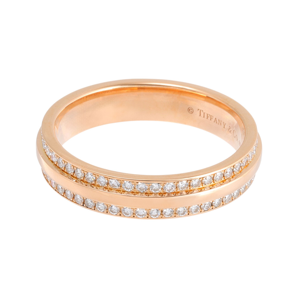 Tiffany & Co. Tiffany T Narrow Ring 18K Rose Gold Diamond 60151504