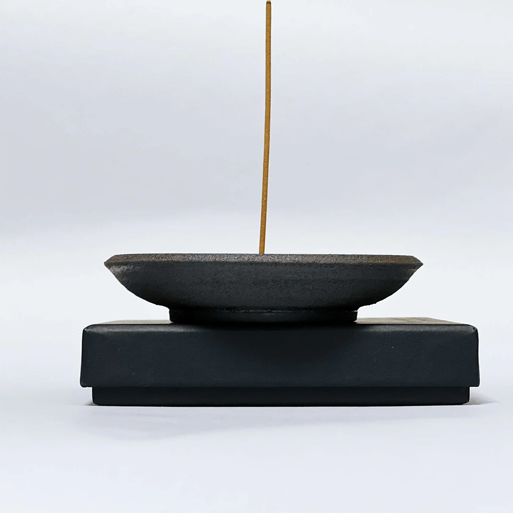 Smudge Dish with Brass Dome Incense Holder