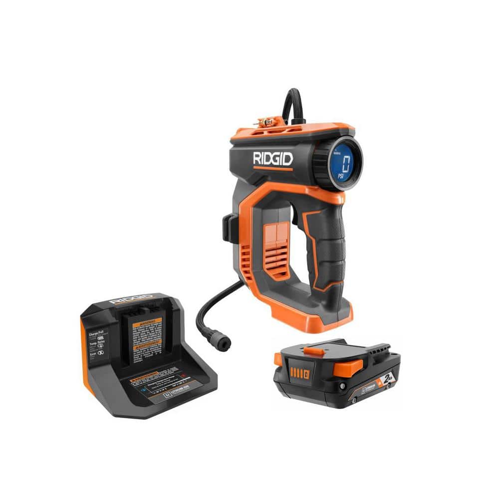 18V Cordless Digital Inflator Kit with 2.0 Ah Battery and Charger R87044KN
