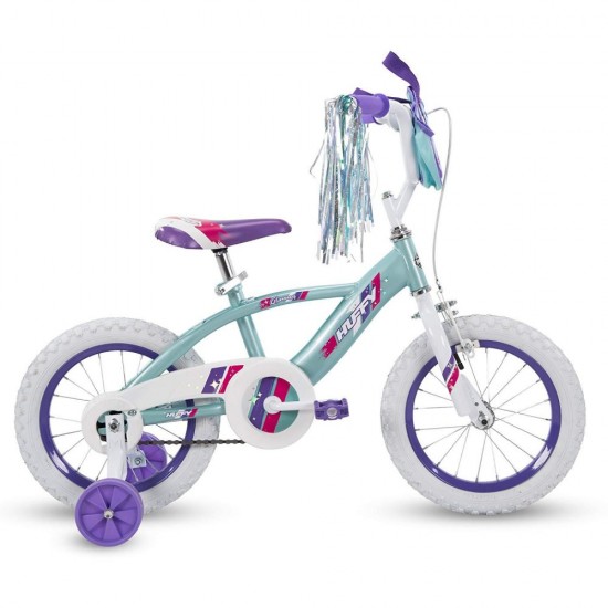 Glimmer 12″ Age 3-5 Kids Bike Bicycle with Training Wheels, Sea Crystal
