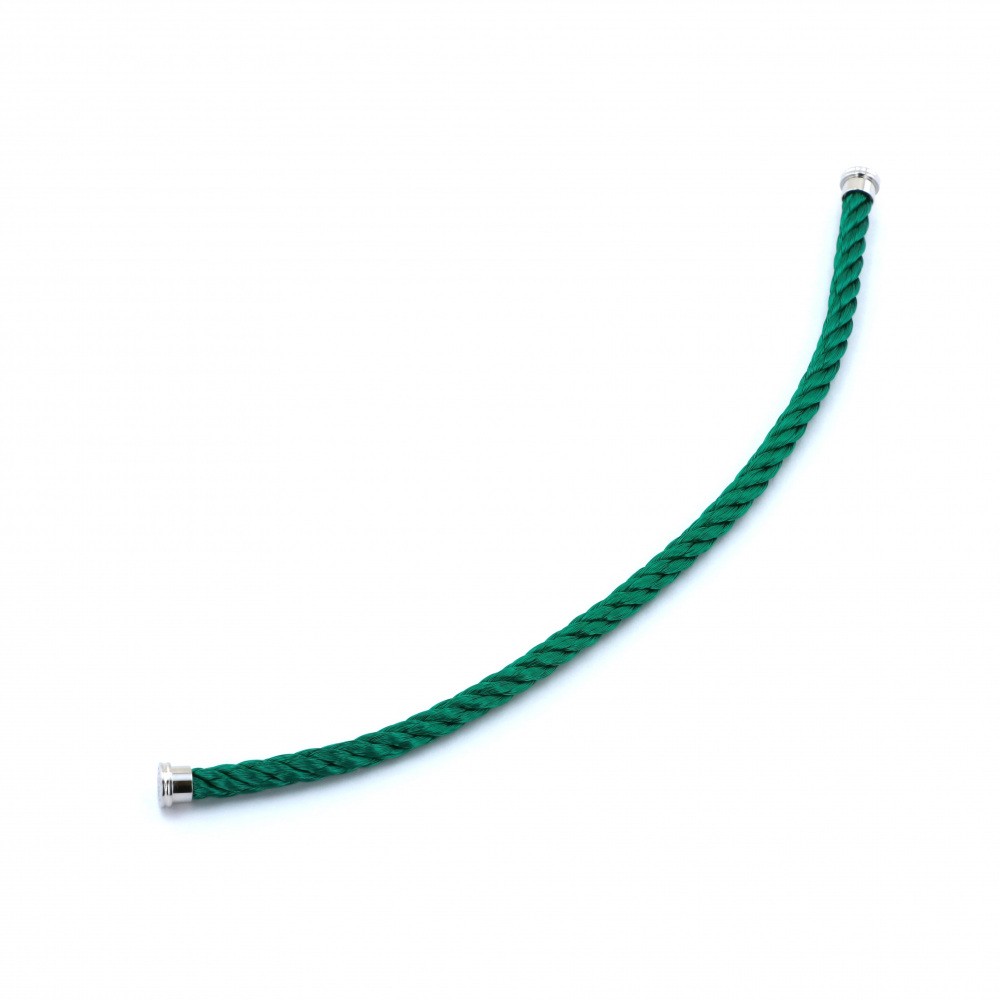 FRED Force 10 (lm) Steel Cable Green 17 K18WG White Gold Accessory