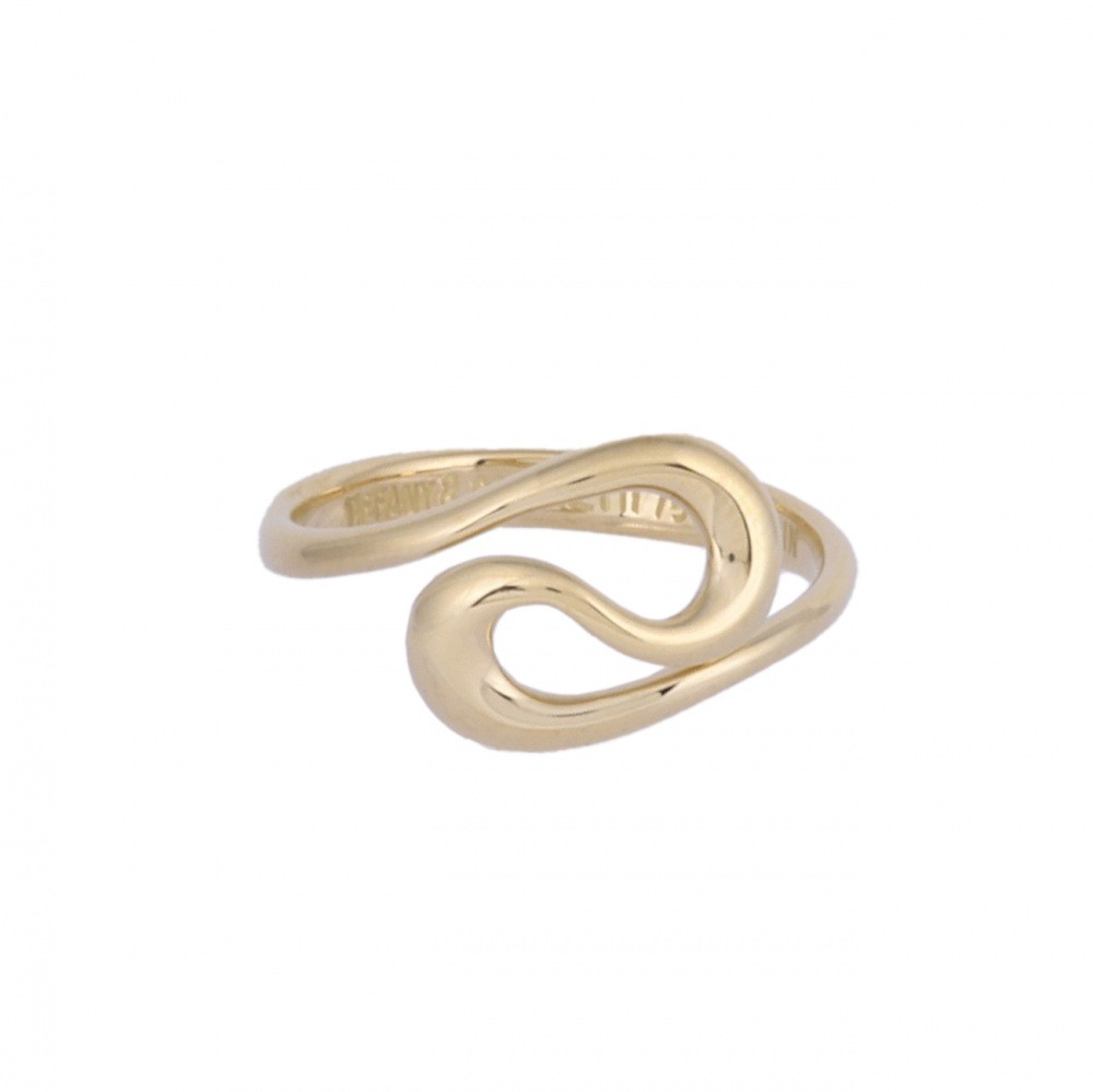 Tiffany & Co. Elsa Peretti Open Wave Ring 18K Yellow Gold