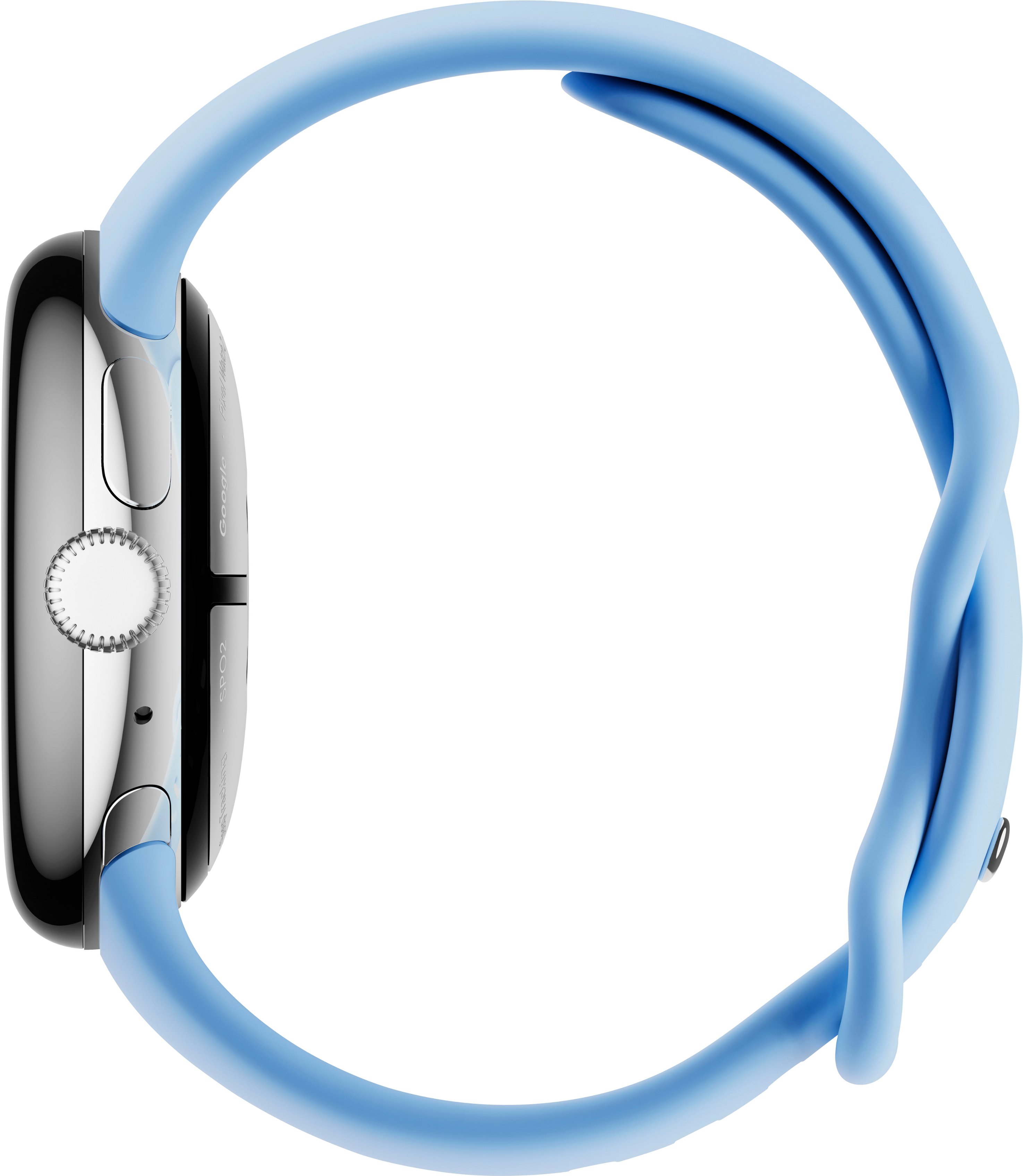 Google - Pixel Watch 2 Polished Silver Smartwatch with Bay Active Band Wi-Fi - Polished Silver