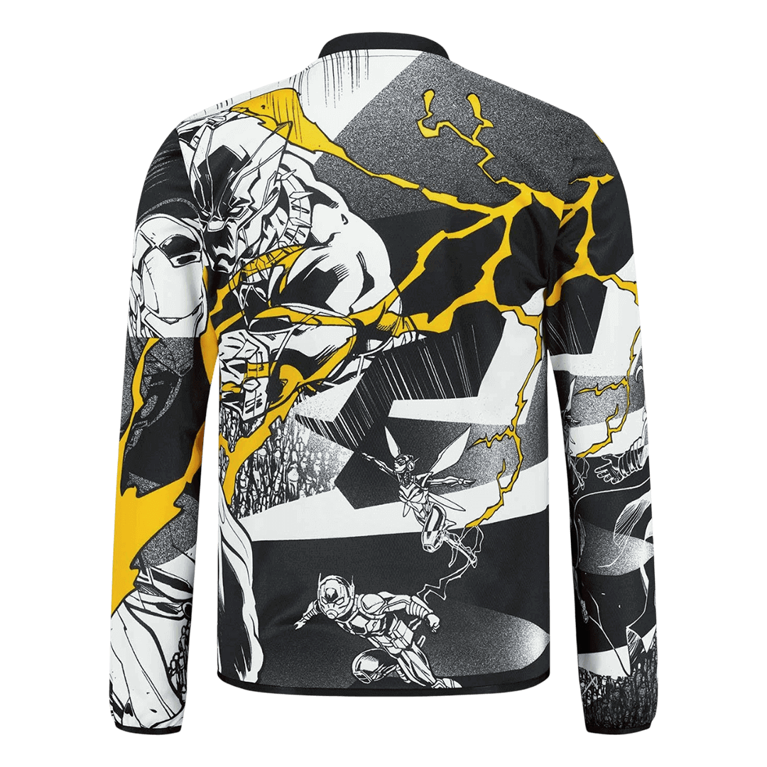 Real Madrid X Marvel Long Sleeve Jersey 25/26 Black&White