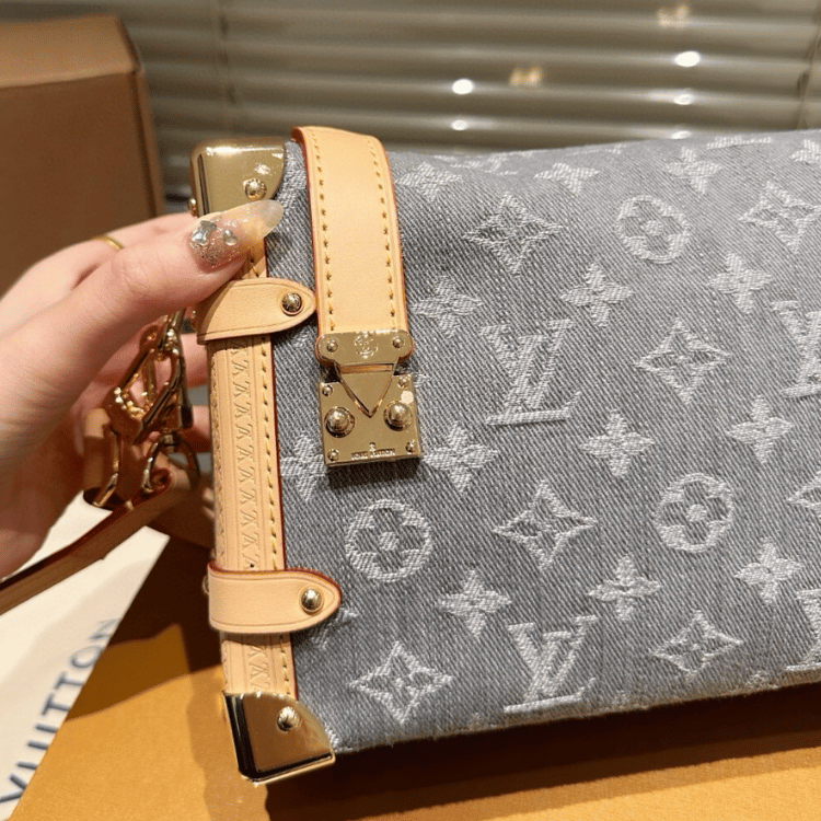 Louis Vuitton Side Trunk Guxiaoling Soft Box Denim Grey 9.4 Inches M13285