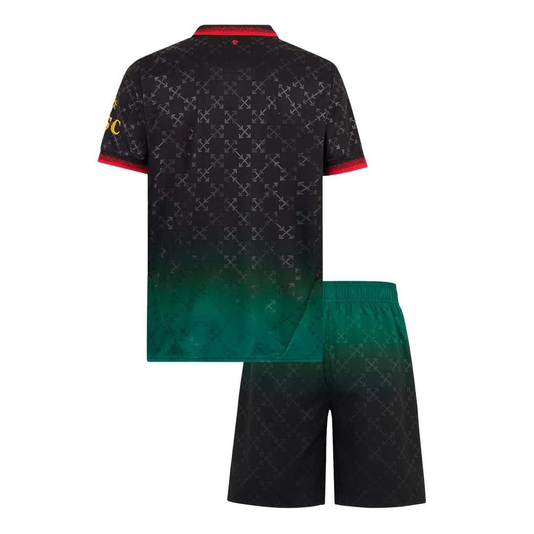 AC Milan Fourth Away Kids Soccer Jerseys Kit