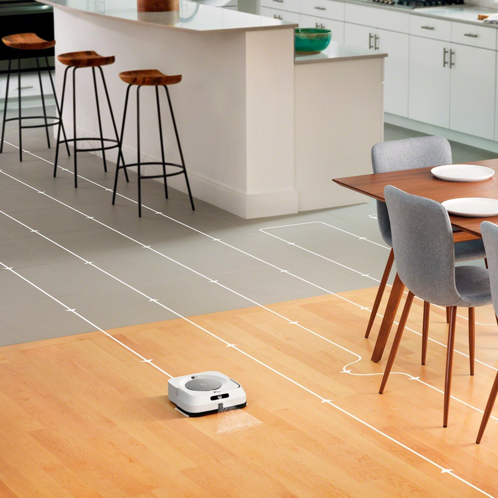 iRobot - Braava jet m6 Wi-Fi Connected Robot Mop - White