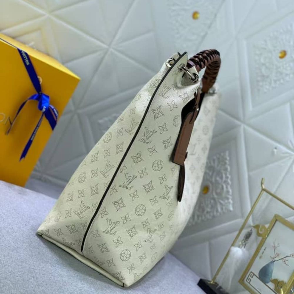 Louis Vuitton Carmel Hobo Mahina Leather Bag 15.7 Inches