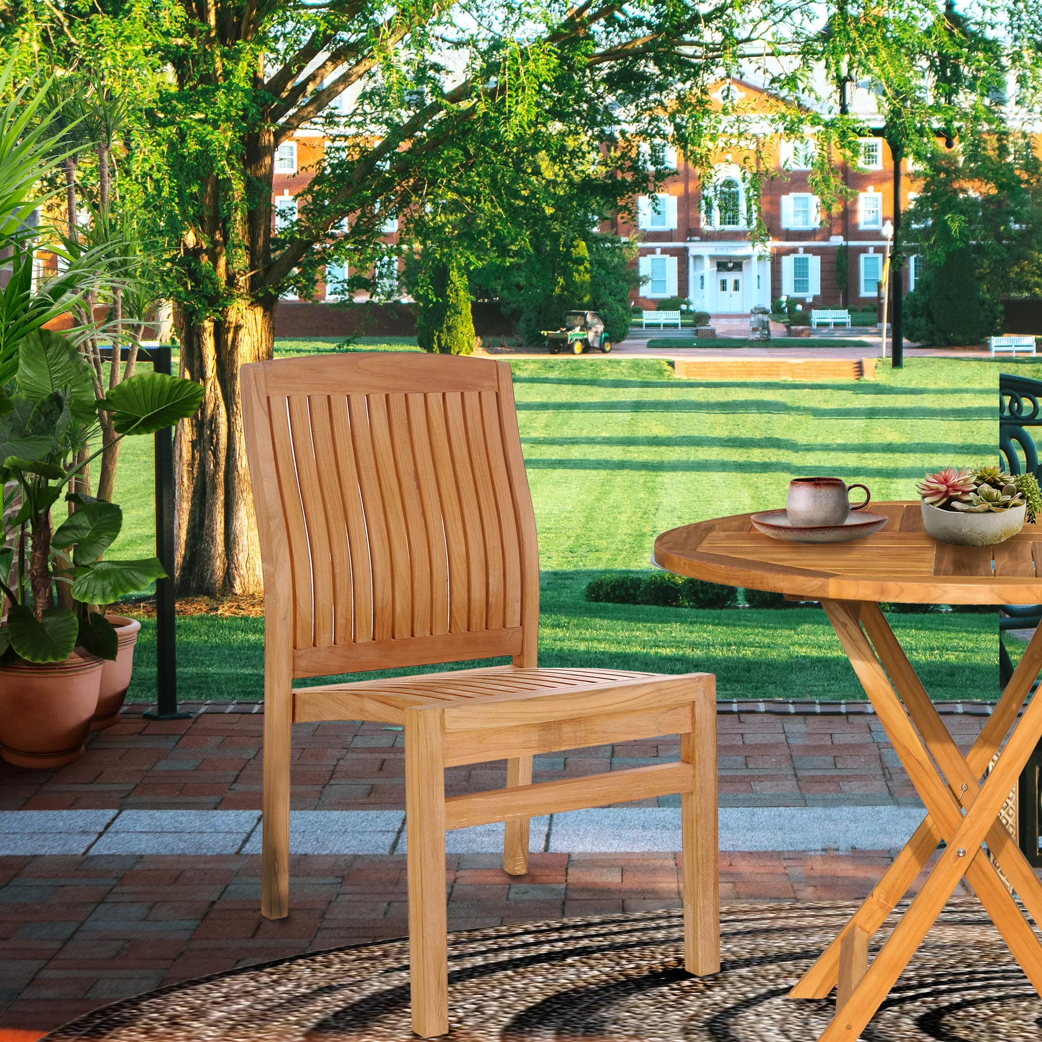 Teak Wood Belize Outdoor Patio Side Chair