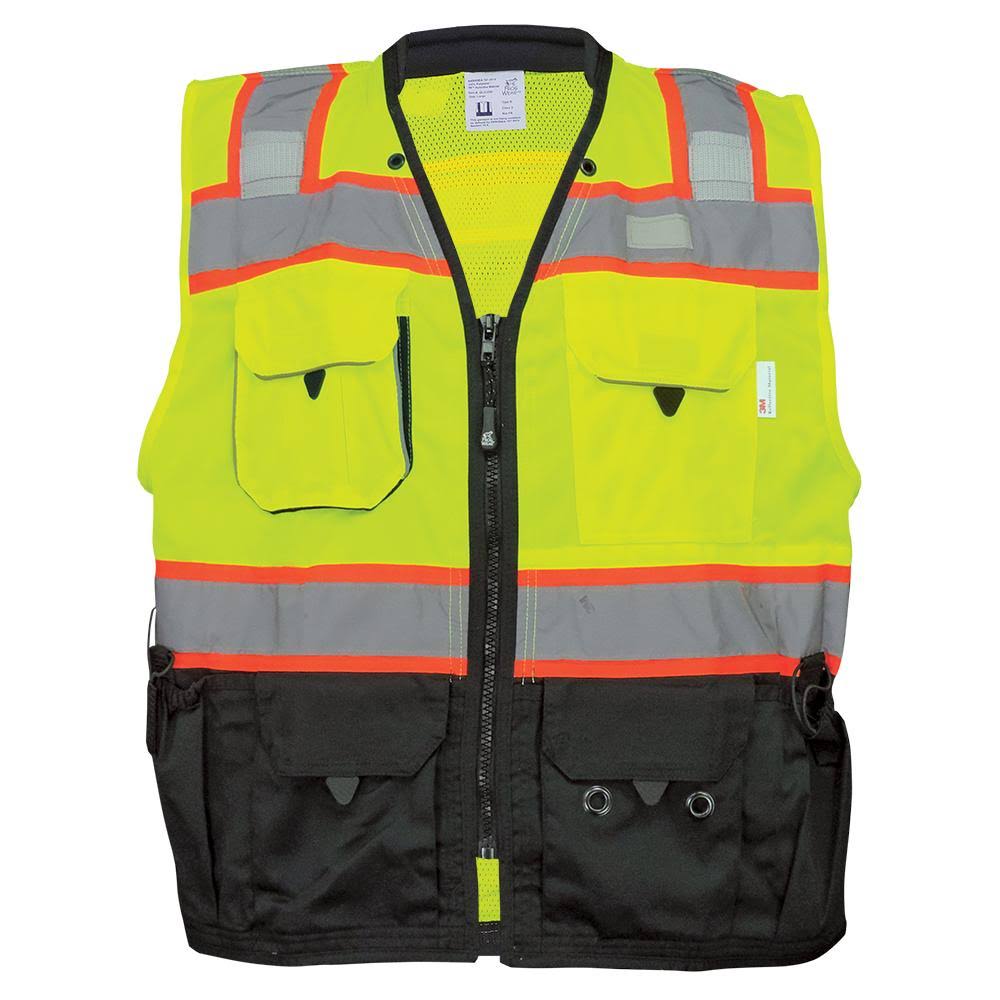 Global Glove GLO-099 - FrogWear HV - Premium High-Visibility Surveyors Safety Vest 6X-Large | by The Safety Source