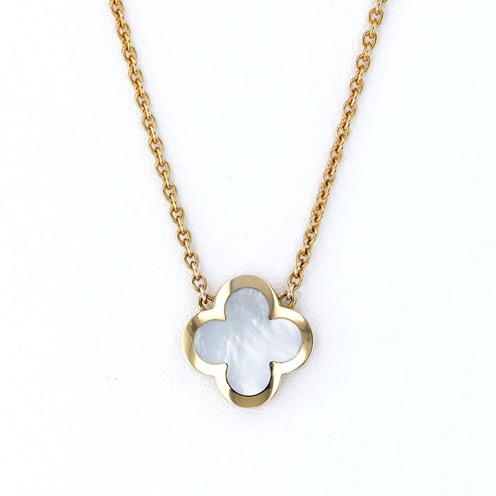 Van Cleef & Arpels Alhambra Necklace 18K Yellow Gold Mother of Pearl
