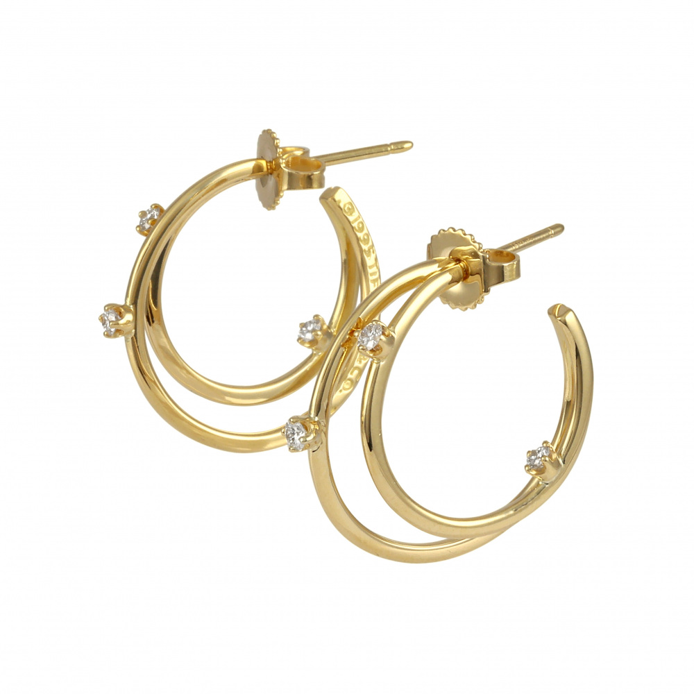 Tiffany & Co. Tiffany K18YG Yellow Gold Earrings Diamond