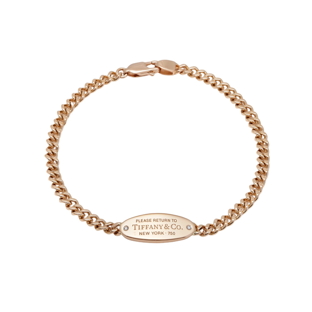 Tiffany & Co. Return To Bracelet 18K Rose Gold Diamond
