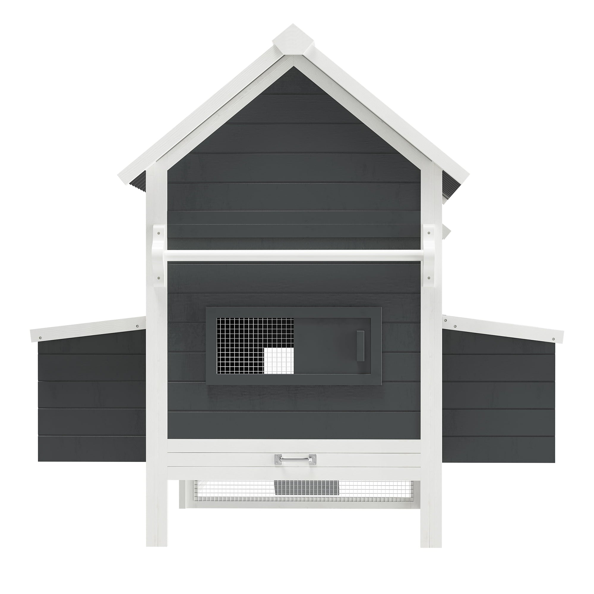 PawHut Extra Large Chicken Coop with Handle PVC Roof Nesting Boxes Tray