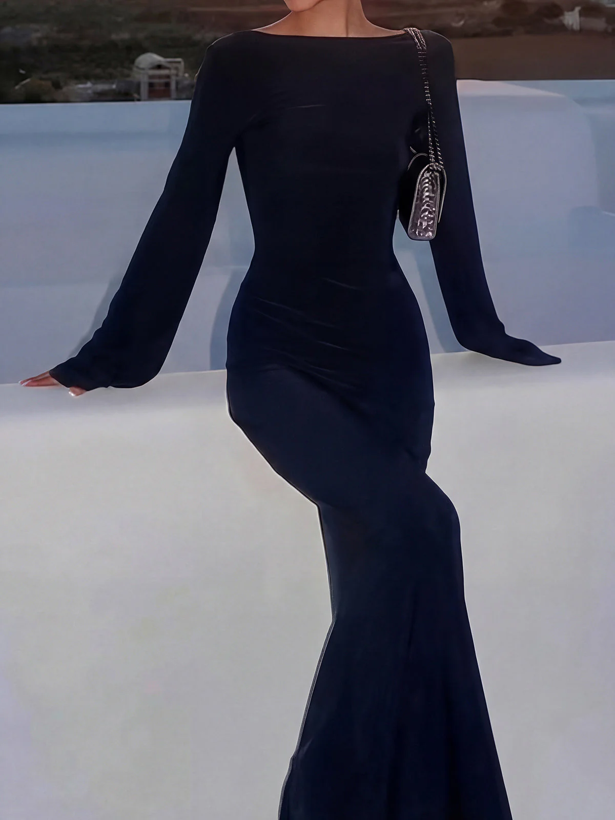 Sheer Backless Maxi Dress | Resort Beach Cover UpClistos