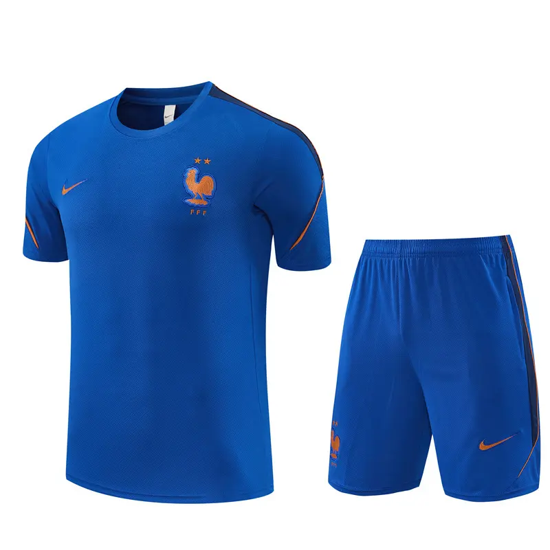 Short Sleeves France Training Suit - Blue