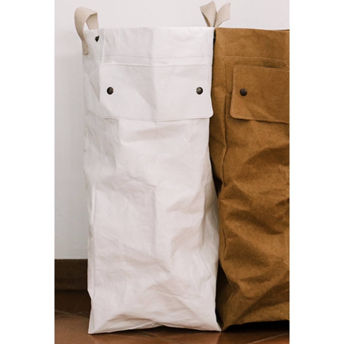 Uashmama Eco-Friendly Laundry Bag with Label (White)