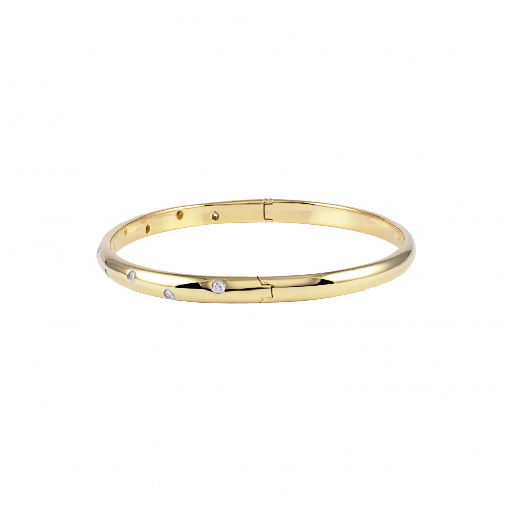 Tiffany & Co. Tiffany Dots K18YG Yellow Gold K18WG White Gold Bracelet 18K White Gold & 18K Yellow Gold Diamond
