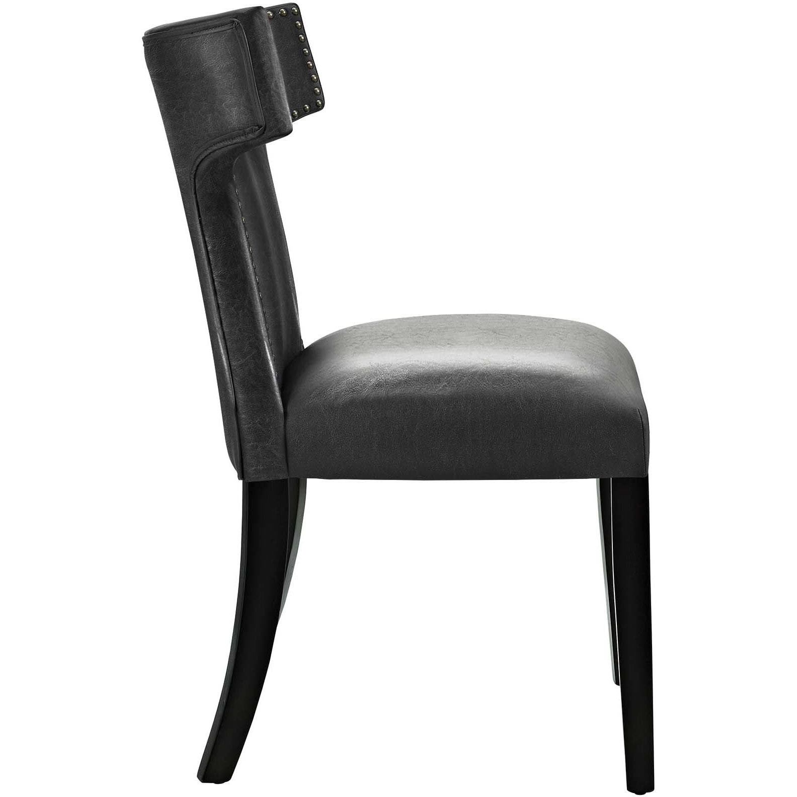 Modway Curve Black Vinyl Dining Chair