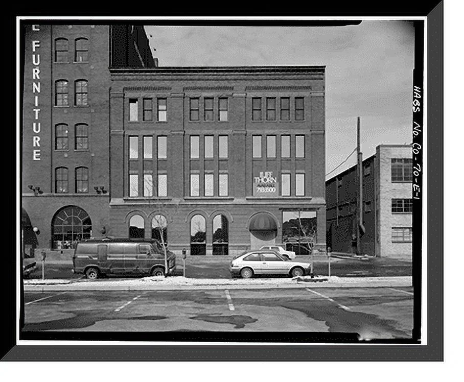 Historic Framed Print, West Wazee Street Warehouse District, Colorado Casket Company, 1213-1221 Wazee Street, Denver, Denver County, CO, 17-7/8