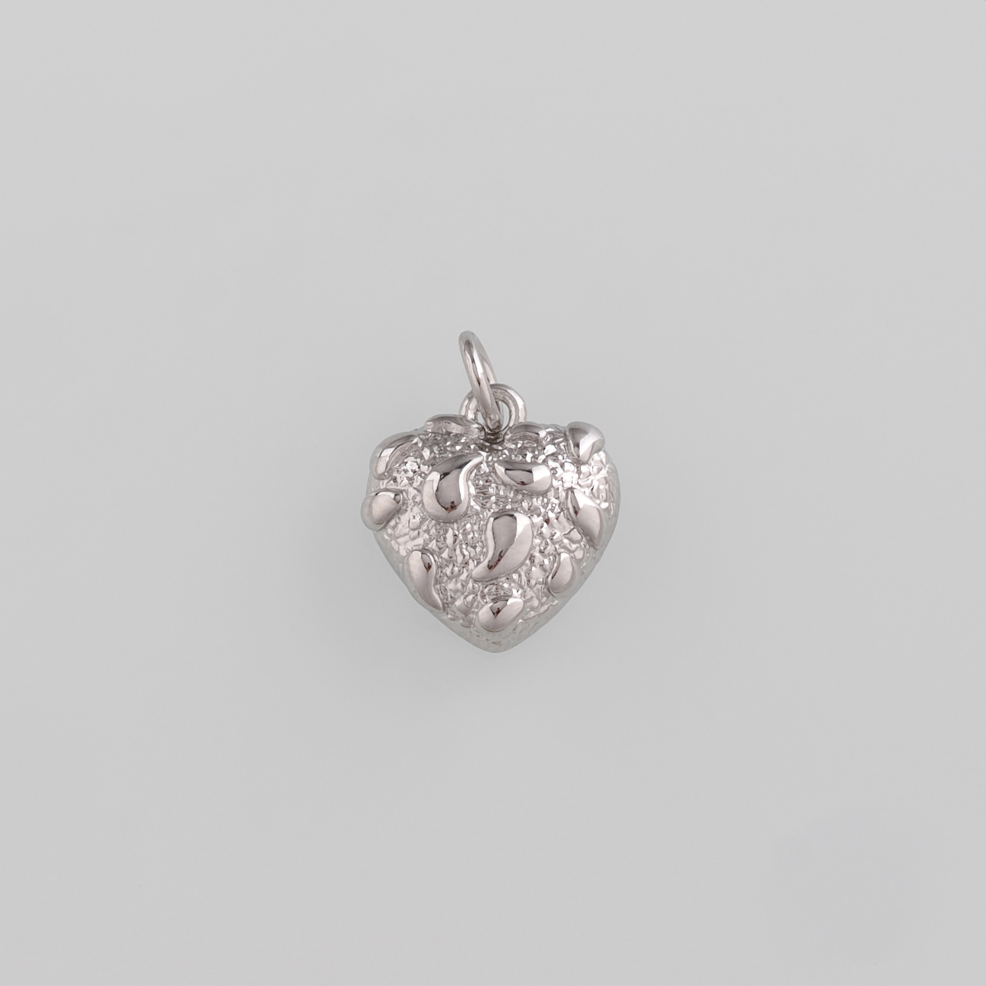 18K Gold Filled Heart Pendant,Dainty Heart Charm Earrings Necklace for DIY Jewelry Making Supply