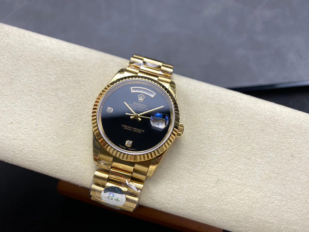 Rolex Day-Date 36mm Gold Black Dial