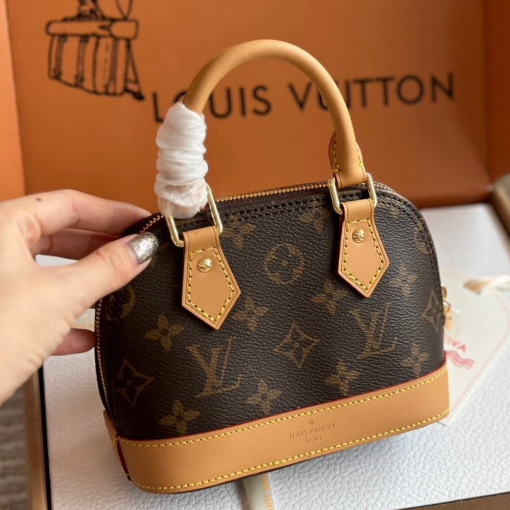 Louis Vuitton Nano Alma Monogram Brown 7.9 Inches M82717
