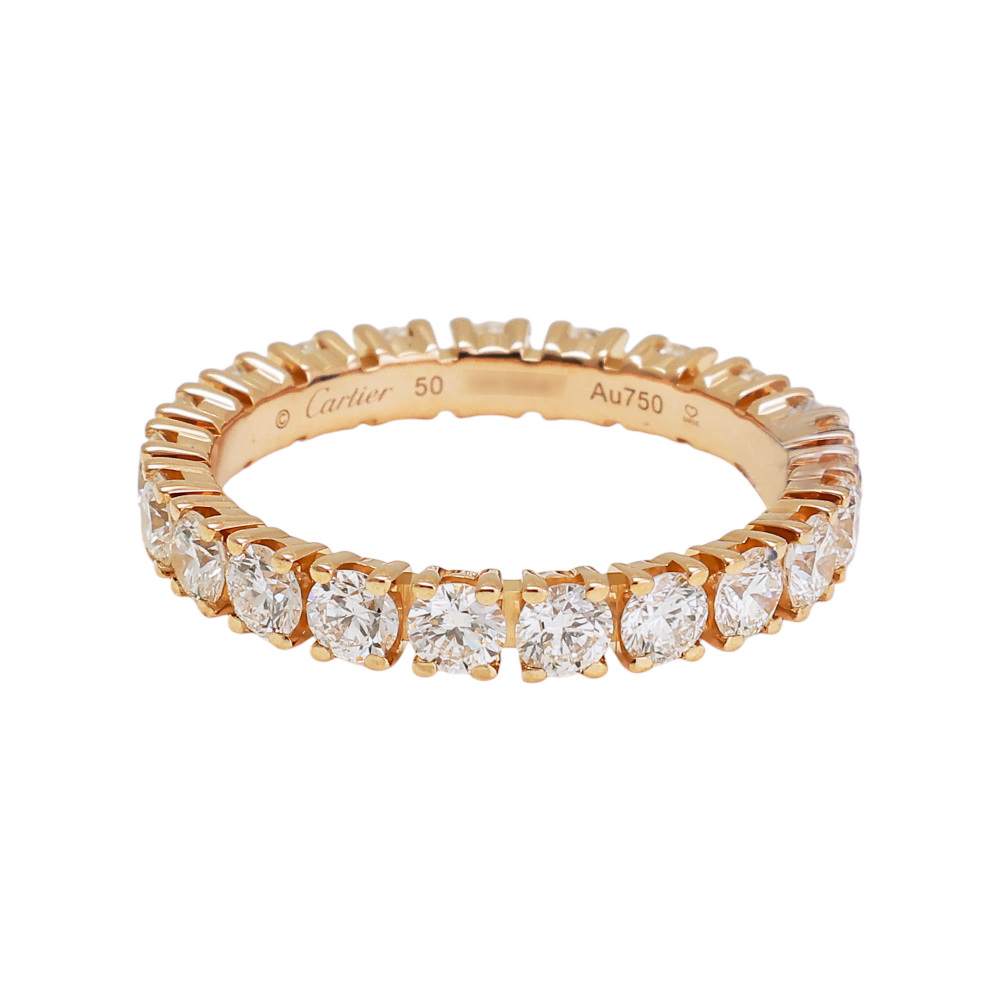 Cartier Destiny Diamond Wedding Ring 18K Rose Gold N4722700