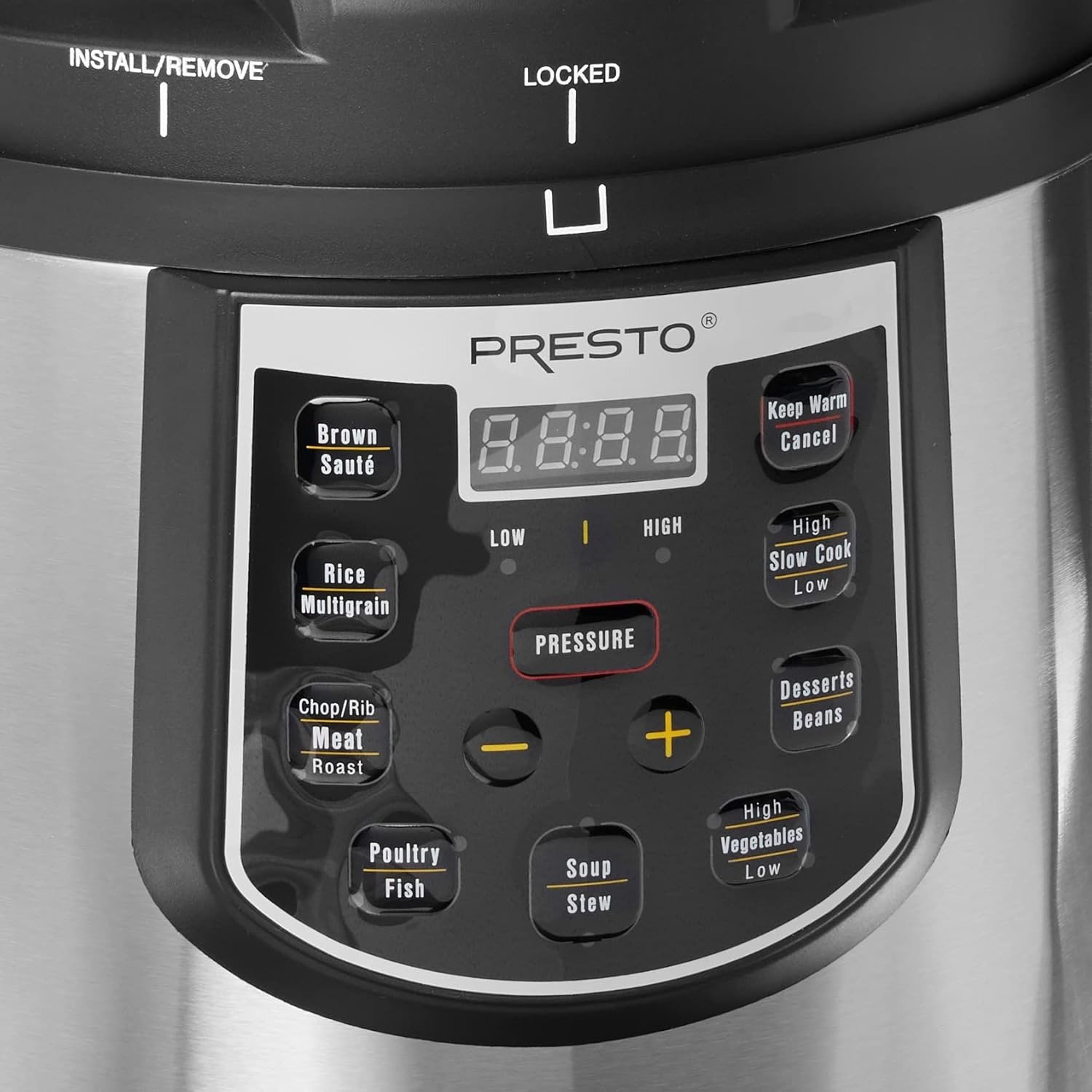 6-Quart Electric Pressure Cooker, Black, Silver, Stainless steel