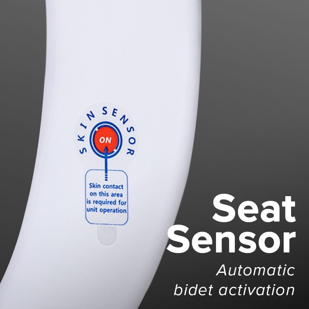 Elongated Electric Bidet Toilet Seat with Heated Seat & Turbo Wash, Side Control Smart Bidet