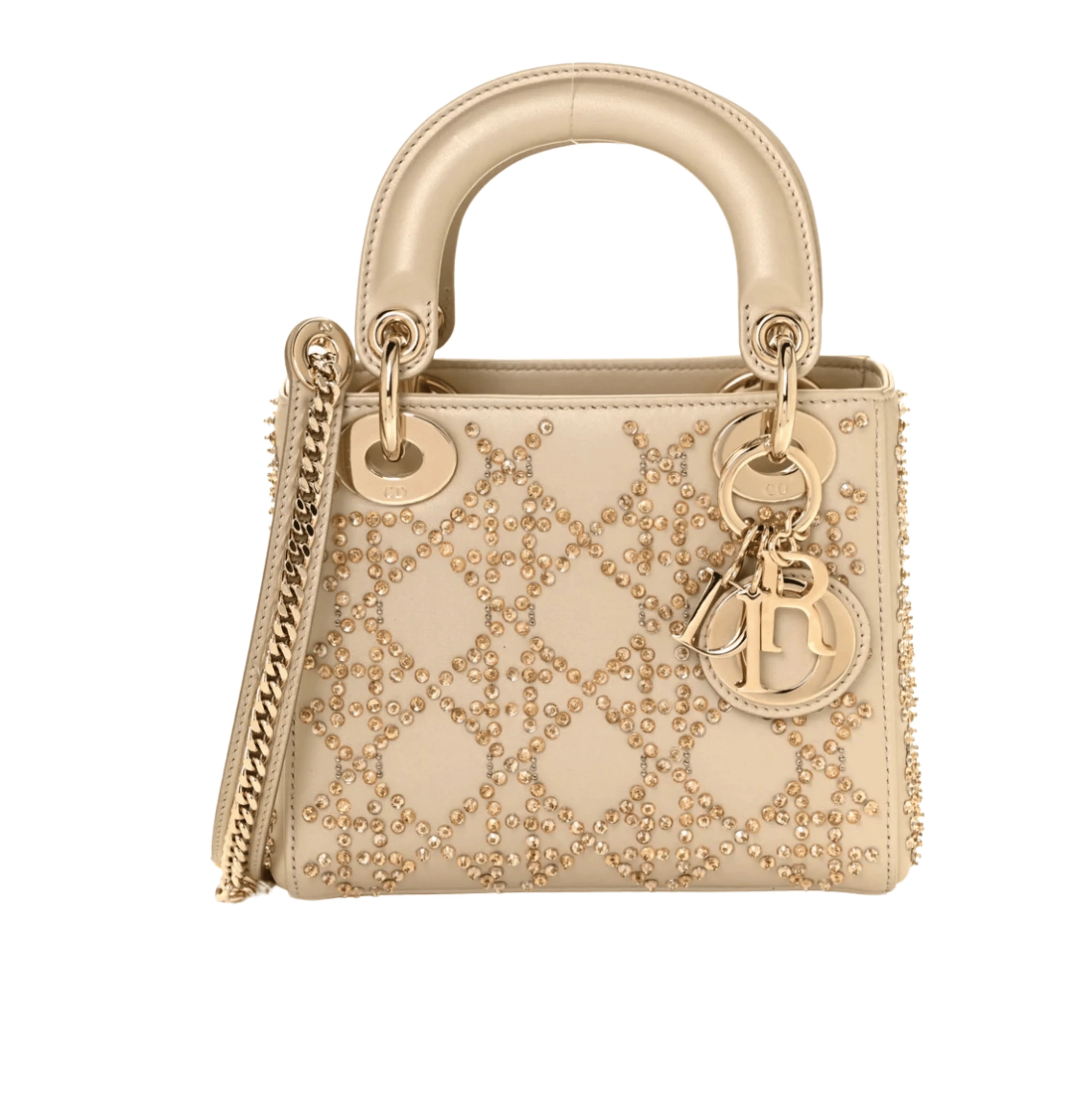 Dior Bag | Platinum-tone Metallic Cannage