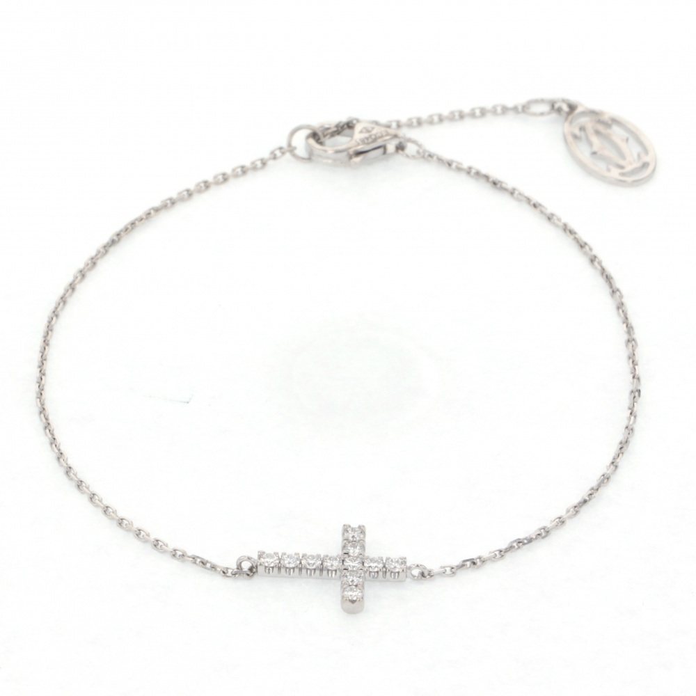 Cartier Symbol Blessed Red Cross K18WG White Gold Bracelet Diamond