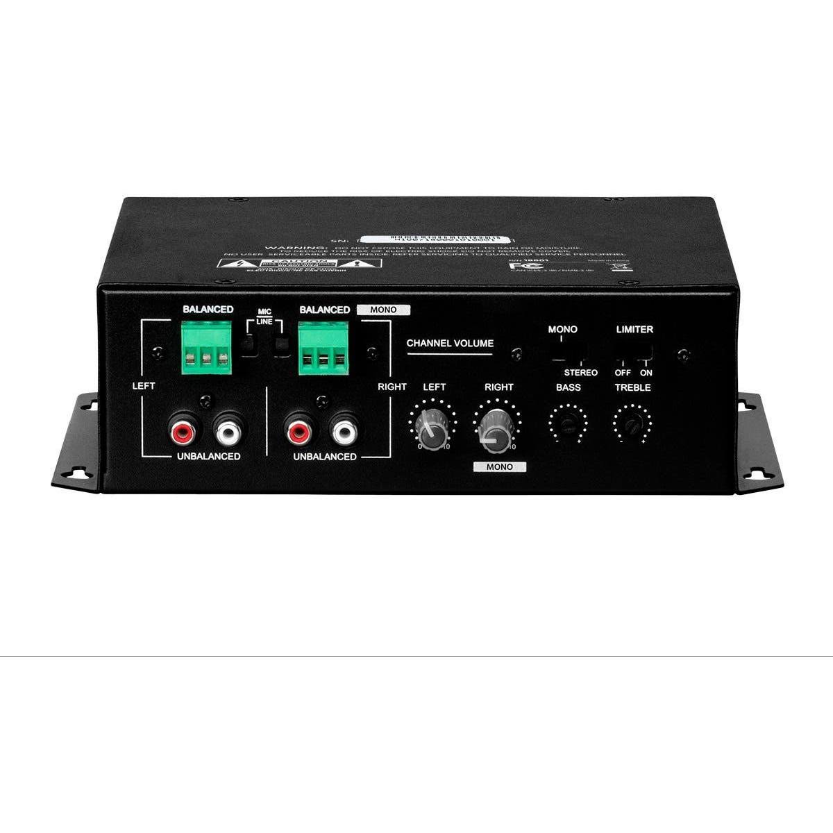 MONOPRICE, Commercial Audio 120W 2CH Mixer Amp (No Logo)