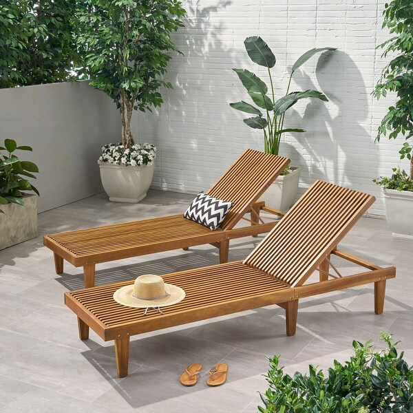 Nadine Outdoor Chaise Lounges (Set of 2) by Christopher Knight Home