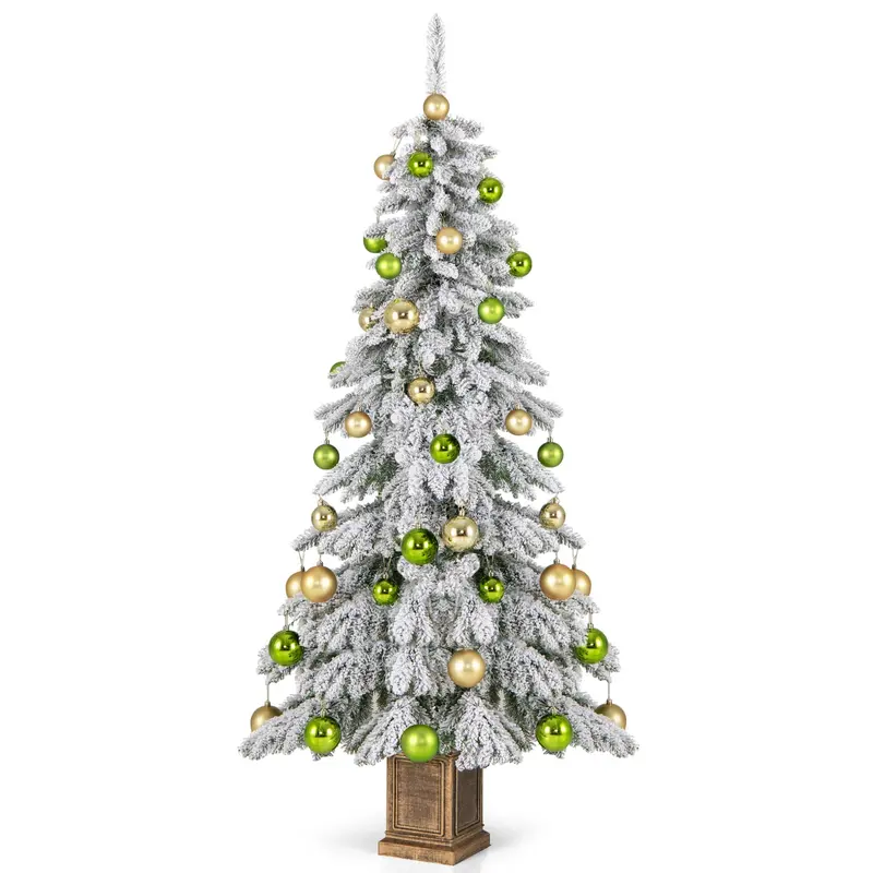 Slim Artificial Pencil Christmas Tree – 3-Foot Pre-Lit Design
