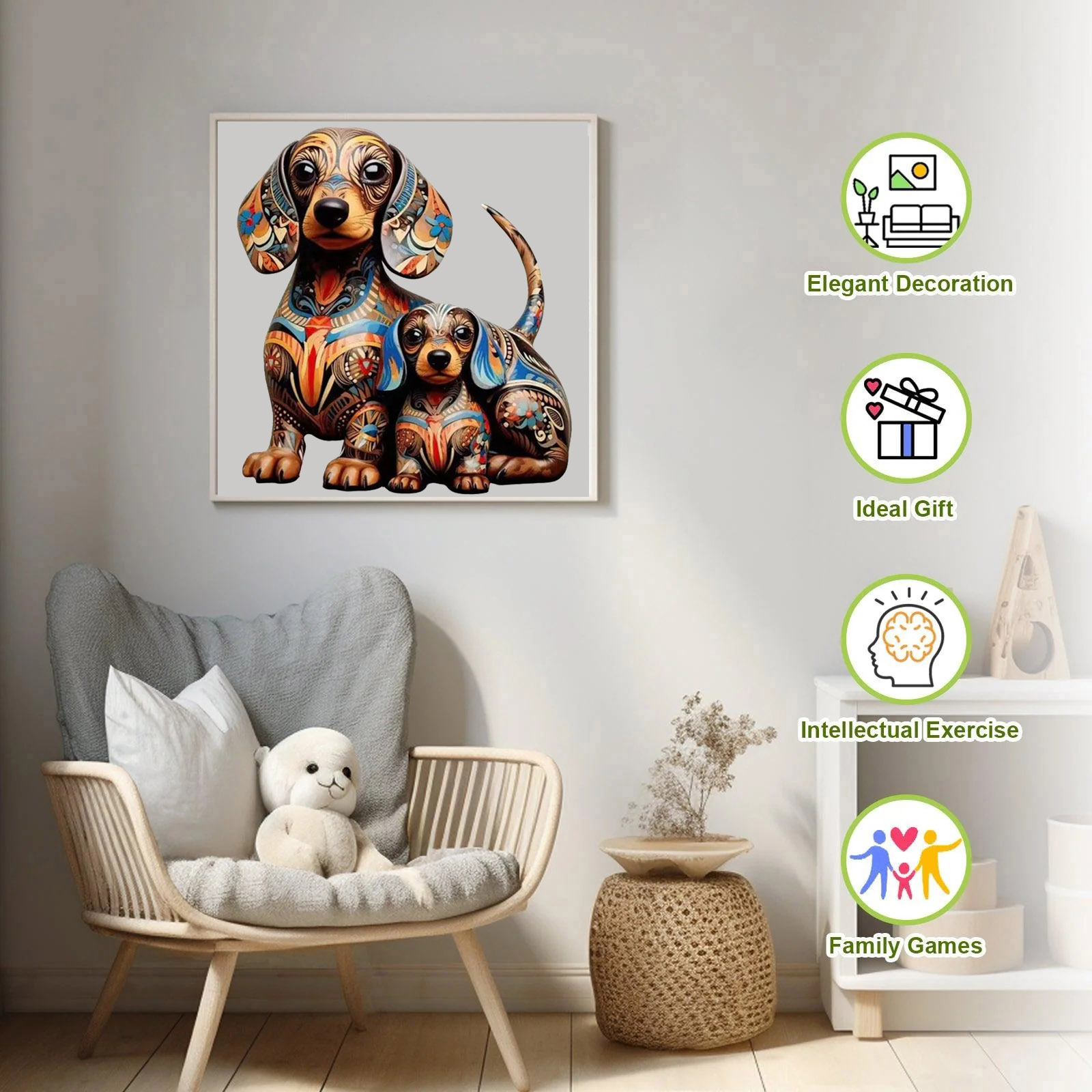 Wooden Animal Puzzle-Lovely Dog