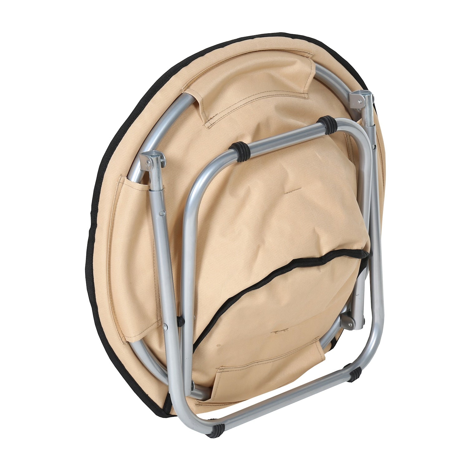 Folding Pet Cot Chair – Elevated Cat Bed, Paw Print Papasan Chair