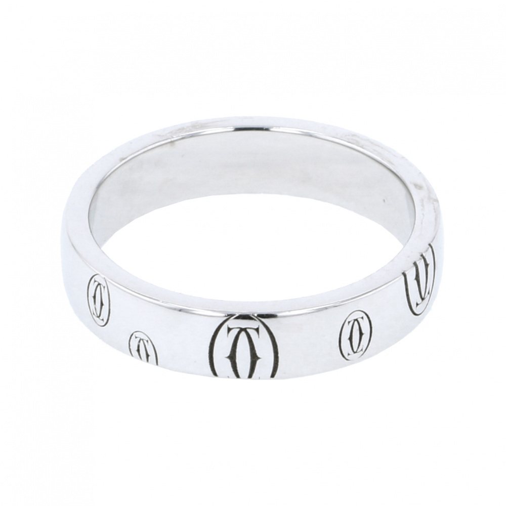 Cartier White Gold Happy Birthday Ring #49 K18WG