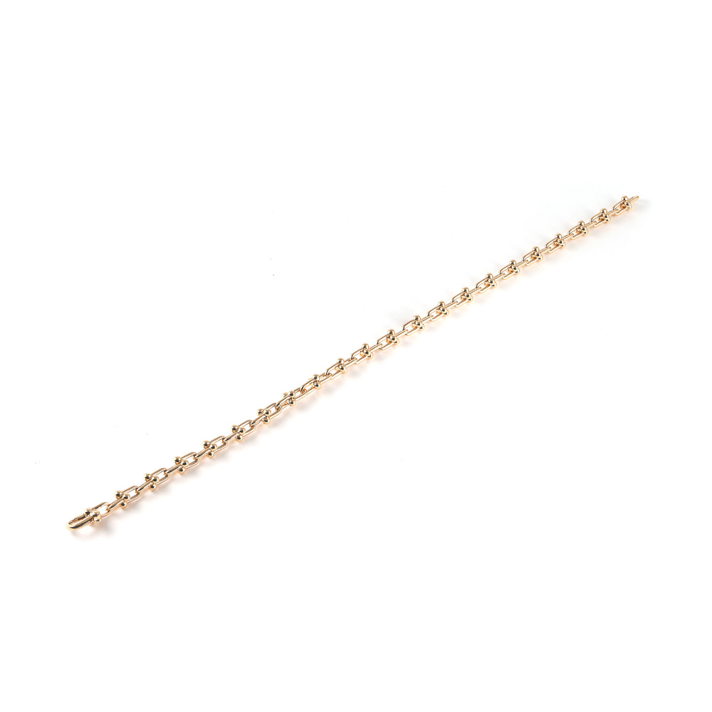 Tiffany & Co. Hardware Microlink Bracelet 18K Rose Gold 60416990