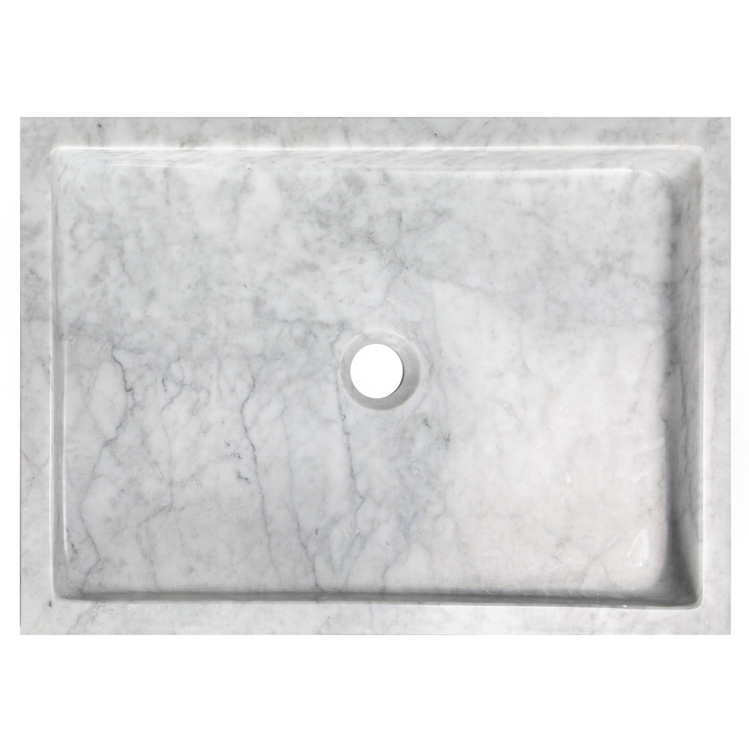 Eden Bath EB_S040WB-P Rectangular Vessel Sink - Wooden Black Marble